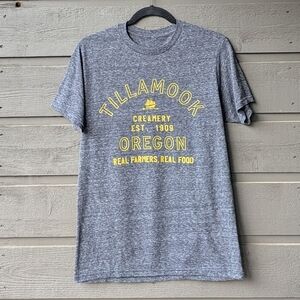 Tillamook Creamery Real Farmers Real Food S/S T-Shirt Gray Unisex Medium